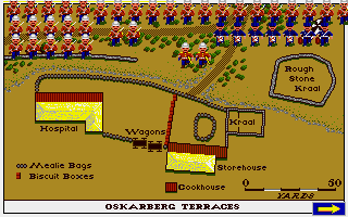 Screenshot of Rorke's Drift (Amiga, 1990) - MobyGames