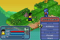 Yu Yu Hakusho: Ghost Files - Tournament Tactics (Game Boy Advance) screenshot: The first fight against a demon