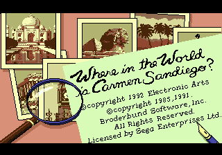 Where in the World is Carmen Sandiego? (Enhanced) (Genesis) screenshot: Title