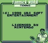 Jimmy Connors Tennis (Game Boy) screenshot: Alternate title: Yannick Noah Tennis