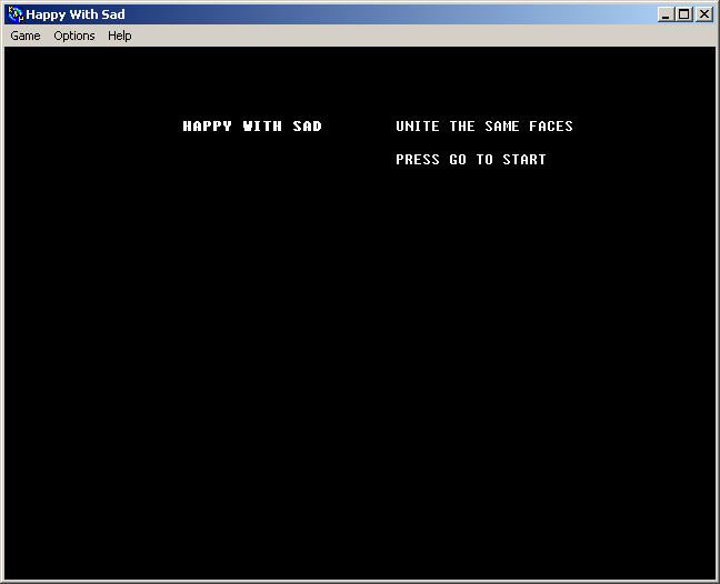 100-in-one Klik & Play Pirate Kart (Windows) screenshot: Happy With Sad title screen