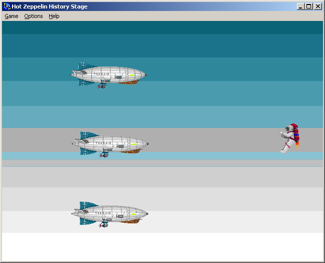 100-in-one Klik & Play Pirate Kart (Windows) screenshot: Hot Zeppelin History Stage in progress