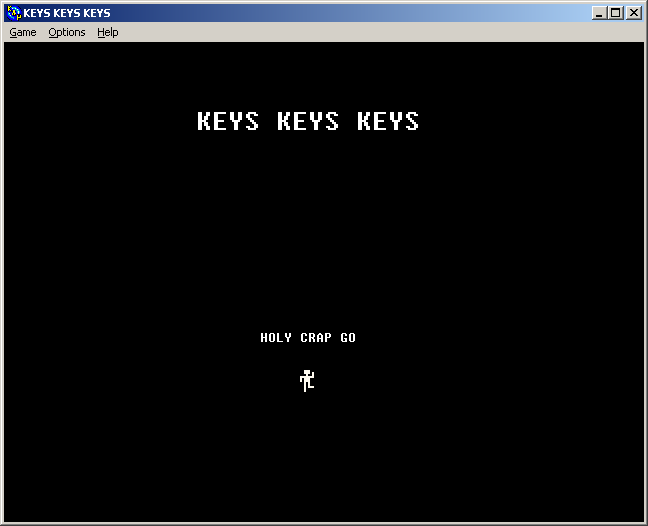 100-in-one Klik & Play Pirate Kart (Windows) screenshot: Keys Keys Keys title screen
