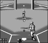 Sports Illustrated: Championship Football & Baseball (Game Boy) screenshot: Batter striking at the ball