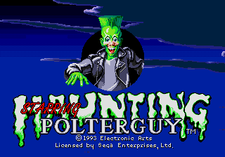 Haunting Starring Polterguy (Genesis) screenshot: Title screen