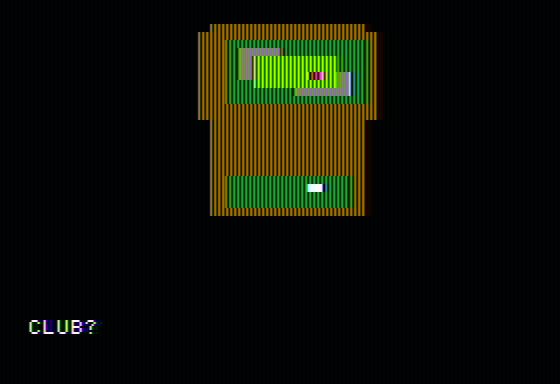 Pro Golf 1 (Apple II) screenshot: Hole 4