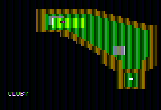 Pro Golf 1 (Apple II) screenshot: Hole 5