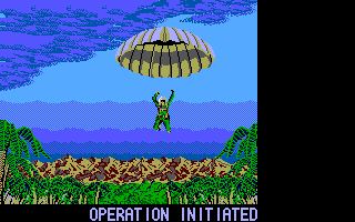 Operation Wolf (DOS) screenshot: Game begin (Paradise EGA)