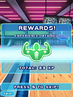 Let's Go Bowling (J2ME) screenshot: Earning experience