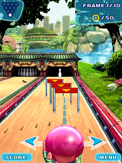 Let's Go Bowling (J2ME) screenshot: Here we have to move through the gates