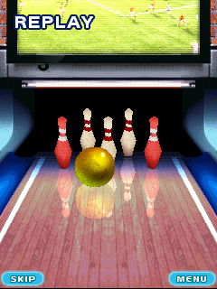 Let's Go Bowling (J2ME) screenshot: Showing a replay