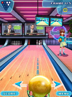 Let's Go Bowling (J2ME) screenshot: Avoid the red pins