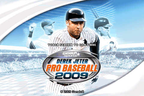 Derek Jeter Pro Baseball 2008 (Android) screenshot: Title screen