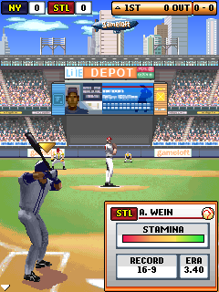 Derek Jeter Pro Baseball 2008 (J2ME) screenshot: Batting