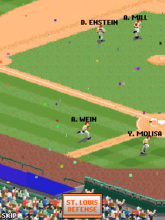 Derek Jeter Pro Baseball 2008 (J2ME) screenshot: Player entering the field