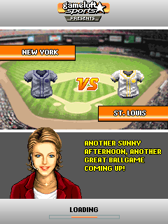 Derek Jeter Pro Baseball 2008 (J2ME) screenshot: About to start a game