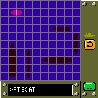 Ultimate Battle Fleet (Palm OS) screenshot: Positioning of ships (colour)