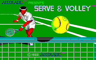 Serve & Volley (Apple IIgs) screenshot: Title screen