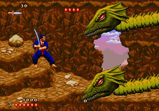 Second Samurai (Genesis) screenshot: The first boss fight