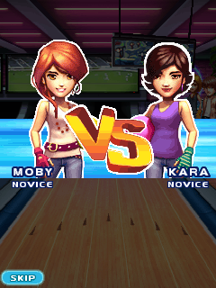 Let's Go Bowling (J2ME) screenshot: First opponent