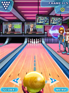 Let's Go Bowling (J2ME) screenshot: Setting position