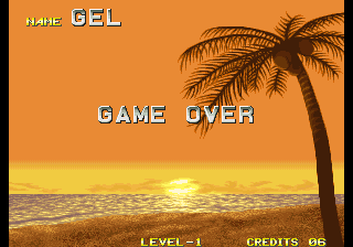 Windjammers (Arcade) screenshot: Game Over