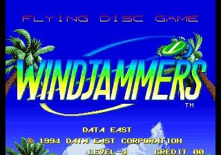 Windjammers (Arcade) screenshot: Title screen