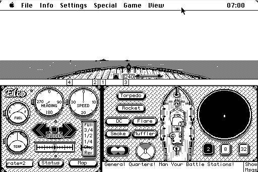 PT-109 (Macintosh) screenshot: Game start