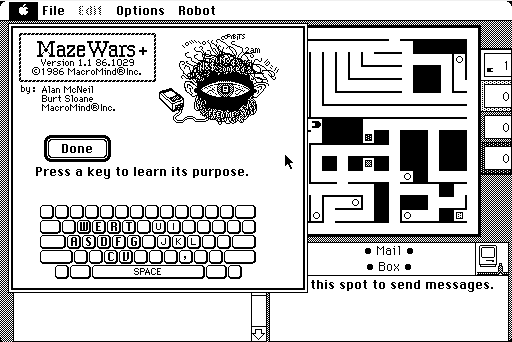 Maze Wars+ (Macintosh) screenshot: Credits