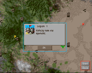 Legion (Amiga) screenshot: Food runs out!