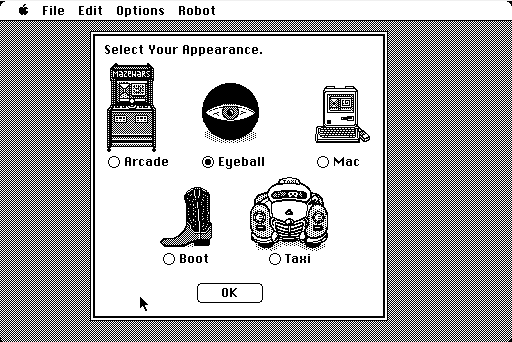 Maze Wars+ (Macintosh) screenshot: Select your appearance