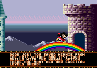 Castle of Illusion starring Mickey Mouse (Genesis) screenshot: The practice mode is completed