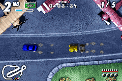 Karnaaj Rally (Game Boy Advance) screenshot: You can unlock some more cars and tracks