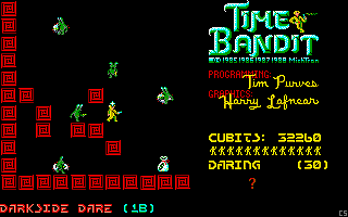 Time Bandit (DOS) screenshot: The Darkside is a real challenge: the walls appear on touch.