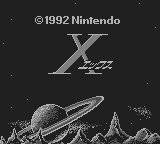 X (Game Boy) screenshot: Title screen