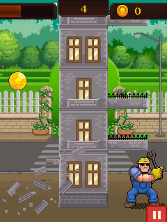 Demolition Frenzy (J2ME) screenshot: Watch out for the balconies!