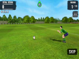 Rugby Kicks (Android) screenshot: He's warming up, I guess