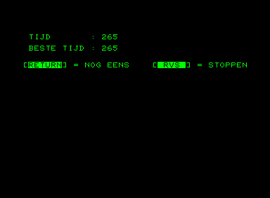 Microstring (Commodore PET/CBM) screenshot: Finished the game