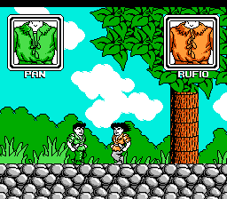 Hook (NES) screenshot: Epic battle with Rufio