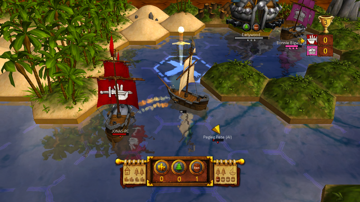 Age of Booty (Windows) screenshot: Ship to ship combat