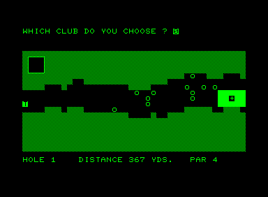 Golf (Commodore PET/CBM) screenshot: First hole