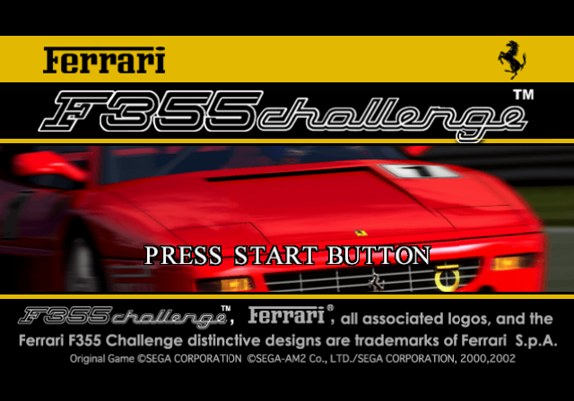 F355 Challenge: Passione Rossa (PlayStation 2) screenshot: Title screen.