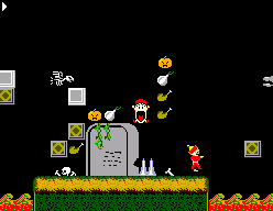 Gaegujangi Kkachi (SEGA Master System) screenshot: Aaaaaahhh!! Killed by an evil zombie clown!