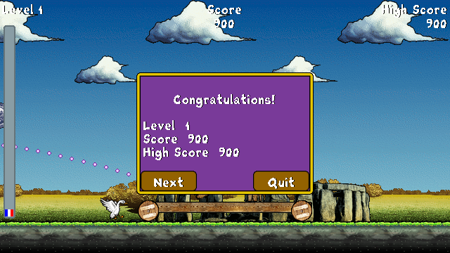Monty Python's Cow Tossing (J2ME) screenshot: ...but enough to win