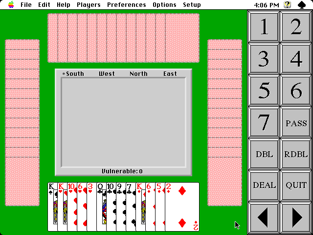 Bridge Master (Macintosh) screenshot: Start of game