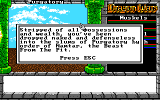 Dragon Wars (Apple IIgs) screenshot: Game start