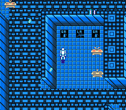 Deathbots (NES) screenshot: Hmm, found some weapons lying on the ground...