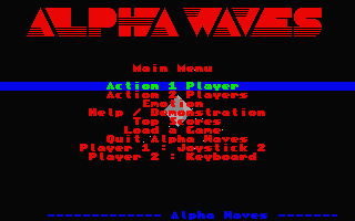 Continuum (Atari ST) screenshot: Main menu