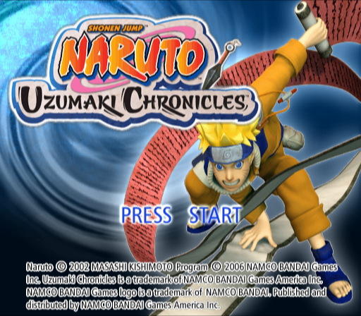 Naruto: Uzumaki Chronicles (PlayStation 2) screenshot: Title screen