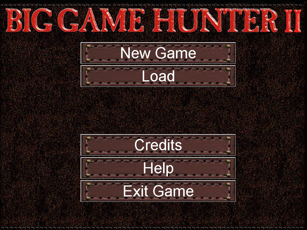 Cabela's Big Game Hunter II (Windows) screenshot: Main Menu